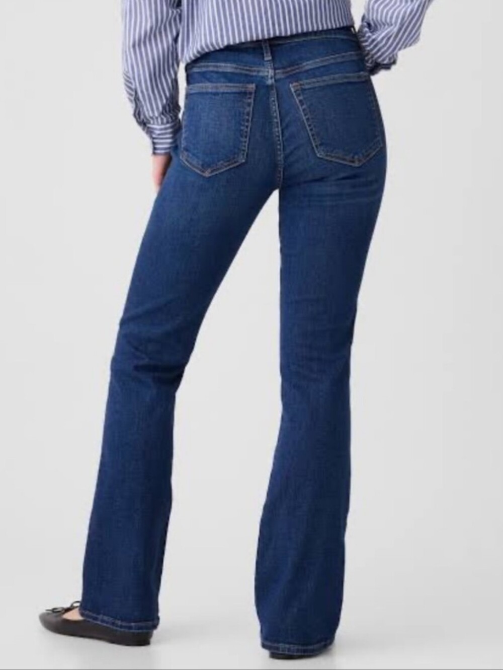 GAP 1969 Curvy Perfect Boot Jeans Size 26R Rinsed Denim
